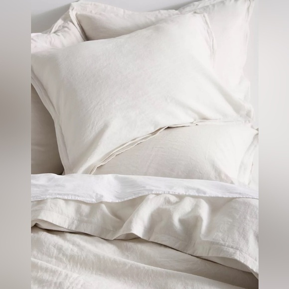 Anthropologie Relaxed Line-Cotton Duvet Cover Size Queen NWT - Picture 2 of 14